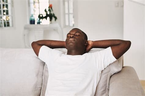 Premium Photo Male African American Man Relaxing At Home