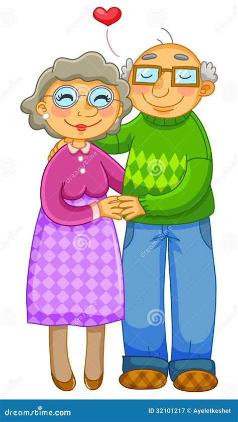 Loving Old Couple Stock Vector Illustration Of Grandmother 32101217