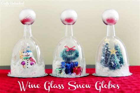 Diy Snow Globe Tutorial Wine Glasses Crafts Unleashed