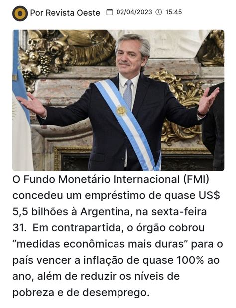 Nelson Carvalheira on Twitter FMI libera novo empréstimo à Argentina mas faz alerta