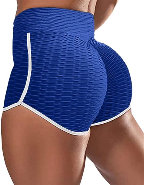 Qric Sexy Shorts For Women Scrunch Butt Lifting Bubble Anti Cellulite Dolphin Workout Gym