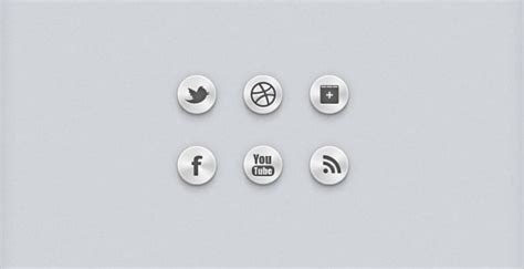 Social Media Ui Buttons Psd Vector Uidownload