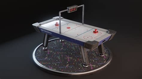 3d Model Arcade Air Hockey Realistic Gameready Vr Ar Low Poly Cgtrader