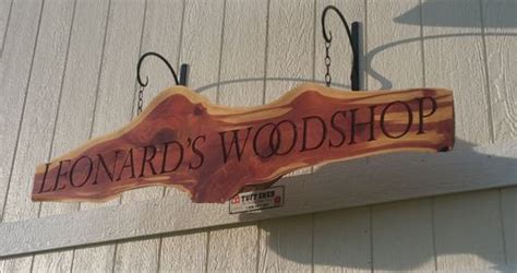 Hand Crafted Carved Live Edge Cedar Signs By Montgomery Woodwrights