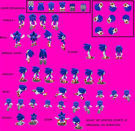 Sonic 3d Sprites By Realsonic8 On Deviantart