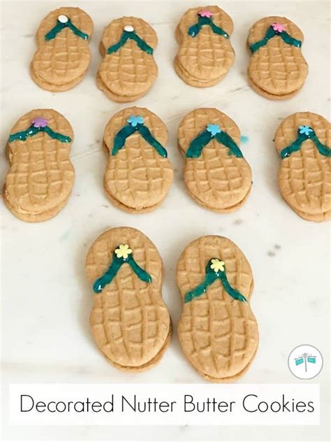 Nutter butter turkey cookies, of course! decorated-nutter-butter-cookies-with-flip-flop-design | Domestic Deadline