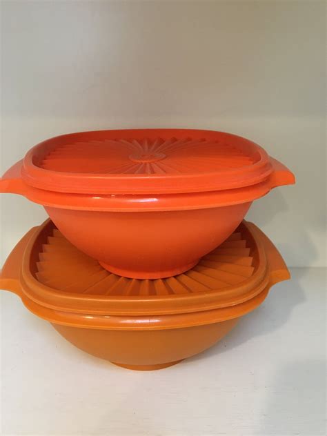 Tupperware Bowls With Lids Set Of Two 838 Series 70s Kitchen Storage
