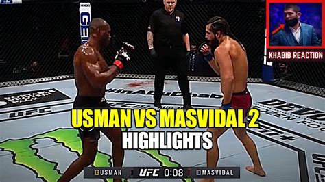 Kamaru Usman Vs Jorge Masvidal 2 Full Fight Highlights Knockout