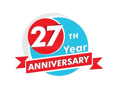 27 Years Anniversary Logotype Celebration 27th Anniversary Celebration
