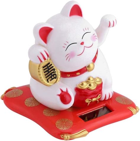 Fortune Lucky Wealth Welcoming Cat Solar Powered Cute Cat With Waving