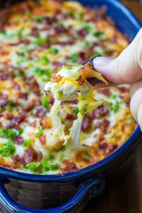 Cheesy Bacon Jalapeno Dip Is Warm Spicy And Loaded With Your Favorite