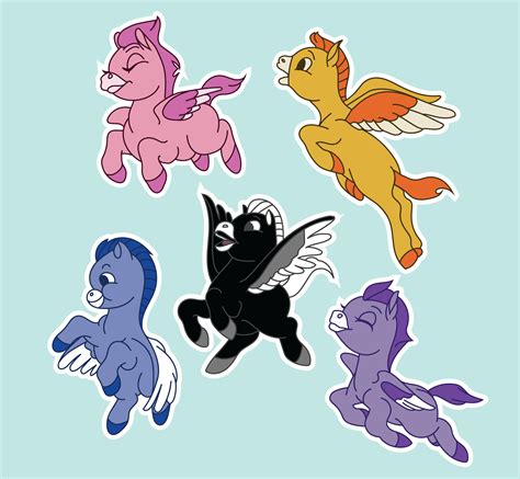 Pegasus Stickers Fantasia Stickers Etsy