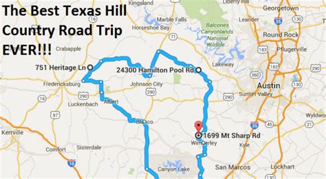 Map Of Texas Hill Country Towns