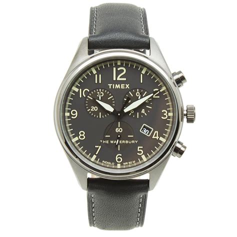 Timex Waterbury Traditional Chronograph Watch Black END NZ