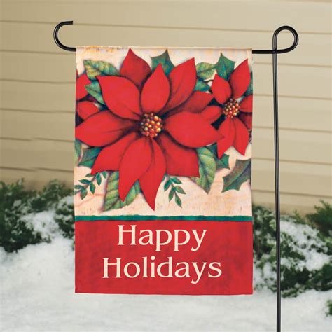 Poinsettia Garden Flag Yard Flags Lawn Flags Miles Kimball