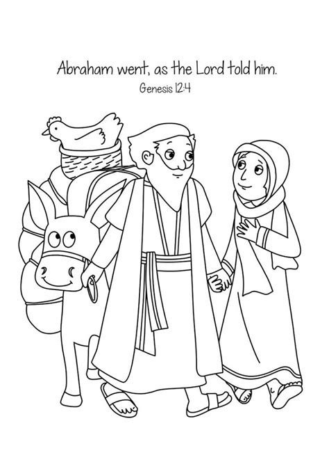 Abraham And Sarah Coloring Pages Printable Activity Shelter Sunday