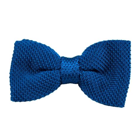 Plain Royal Blue Silk Knitted Bow Tie From Ties Planet Uk