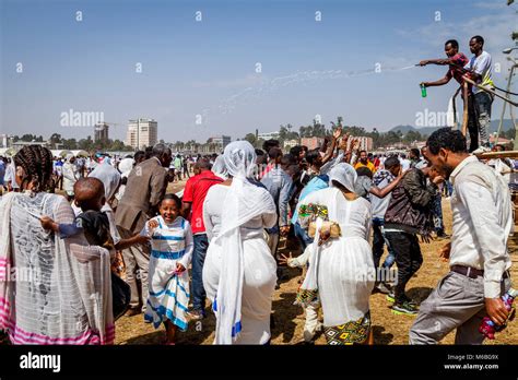 Ethiopian Christians Are Sprinkled With Blessed Water To Celebrate The