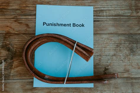 Punishment Book Leather Tawse For Spanking On Headmasters Or Teachers Desk School Corporal