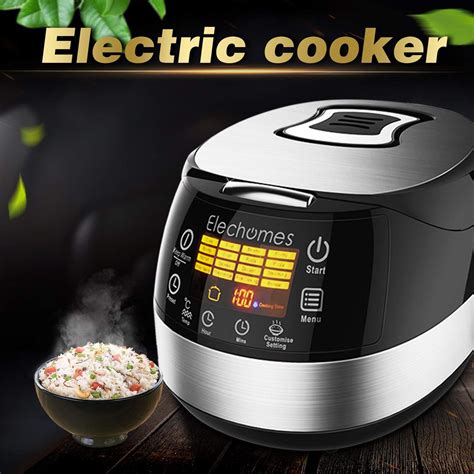 Elechomes LED Touch Control Rice Cooker 16 In 1 Multi Function Cooker
