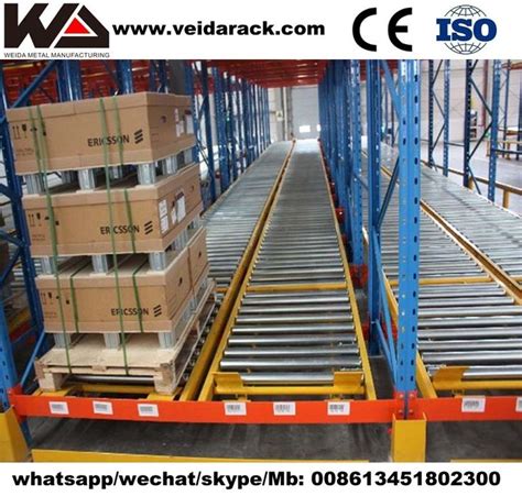 Industrial Warehouse Dynamic Storage Slide Carton Flow Gravity Rack
