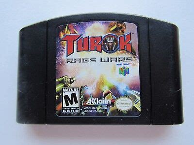 Turok Rage Wars Nintendo N Authentic Oem Black Video Game Cart
