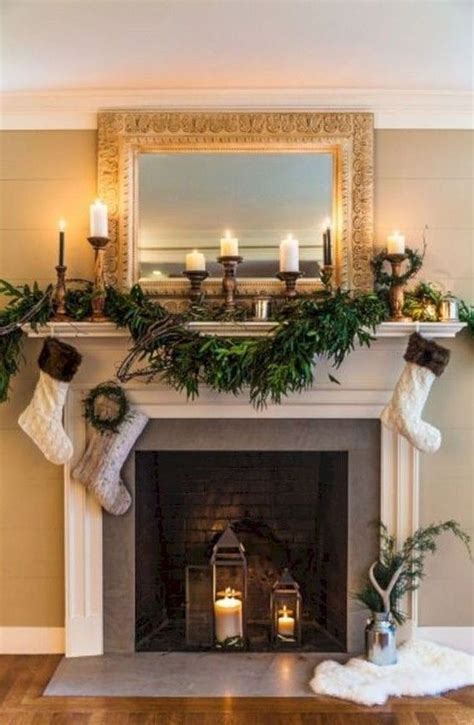 101 Easy And Simple Winter Fireplace Decoration Ideas Christmas