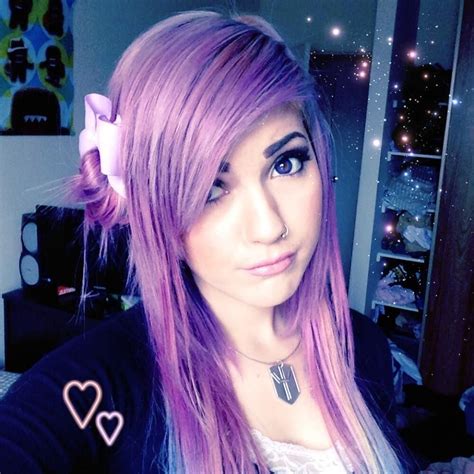 Purple Lilac Hair With Side Bun Half Updo Light Purple Hair Lilac Hair