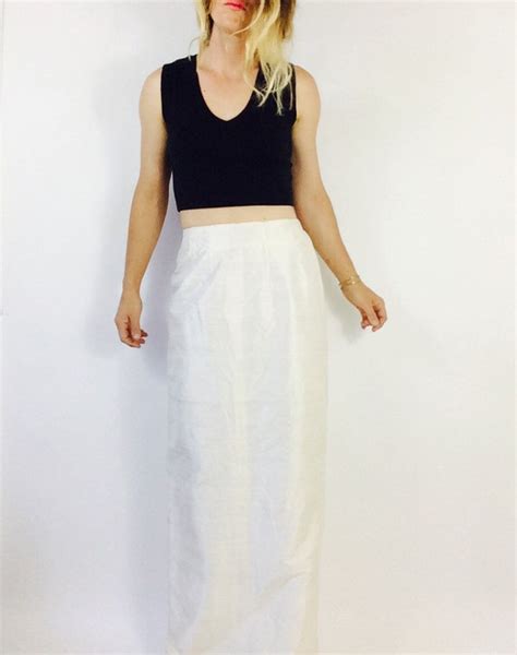 Raw Silk Skirt White Silk Maxi Skirt Long Silk Skirt Silk Long Etsy