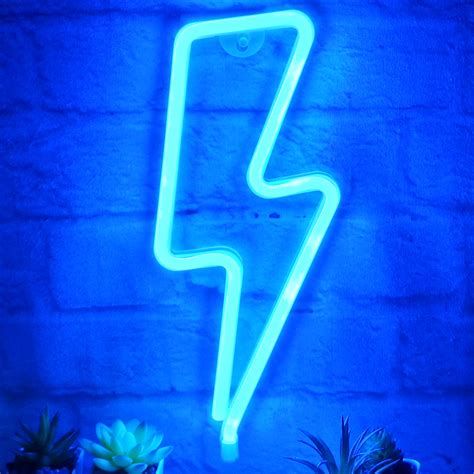 Lightning Bolt Neon Wall Light