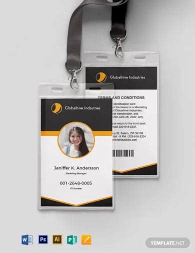 Free 45 Professional Id Card Designs In Psd Eps Ai Ms Word Free Premium