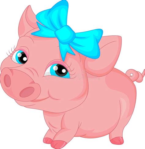 Cute Pig Cartoon Stock Vector Illustration Of Bacon 58348259