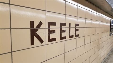 Keele Subway Station Sign Editorial Stock Image Image Of Architecture