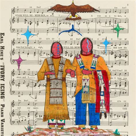 Fine Art Print Ledger Art On Antique Sheet Music ~ Great