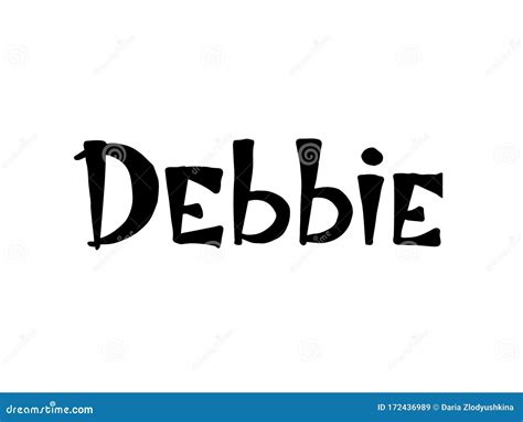 Debbie Woman S Name Hand Drawn Lettering Stock Illustration