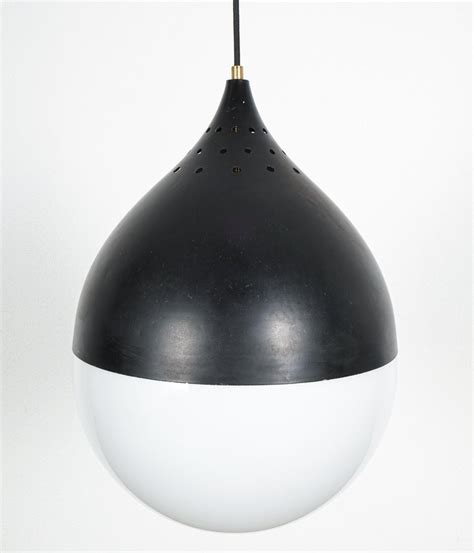 Large Stilnovo Ball Pendant Lamp Opal Glass Circa 1950 At 1stdibs