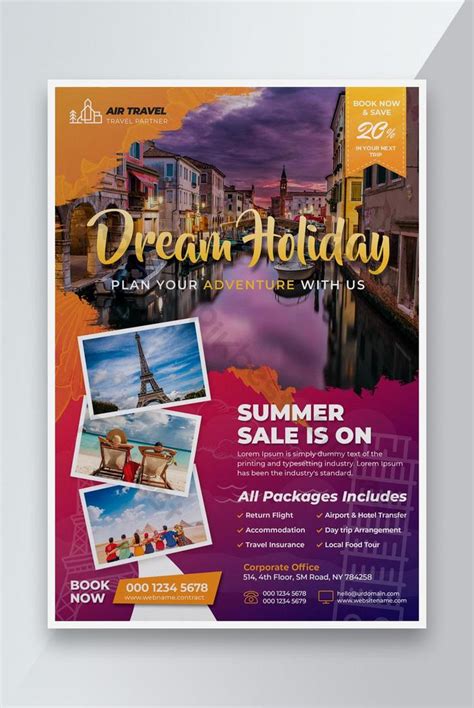 Travel And Vacation Flyer Template Psd Free Download Pikbest