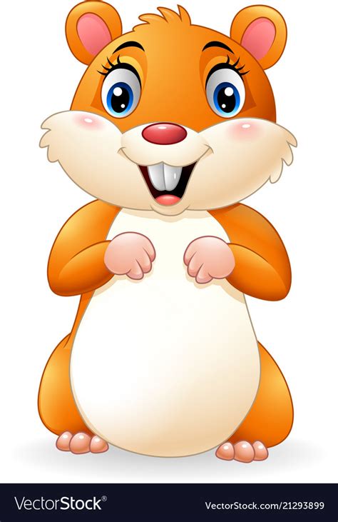 Cartoon Smiling Hamster Royalty Free Vector Image