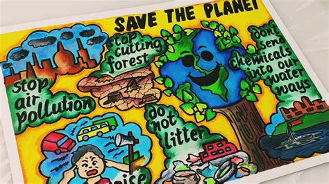 Planet Drawing Earth Drawings Save Earth Drawing World Environment