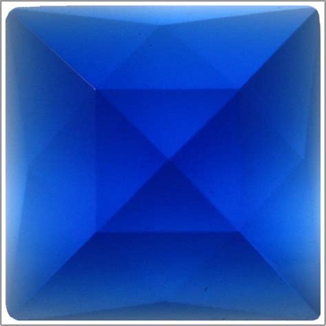 25mm Square Jewel Cobalt Blue Franklin Art Glass