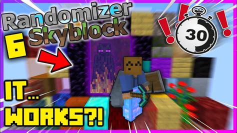 We Went To The Nether In Randomizer Skyblock Youtube