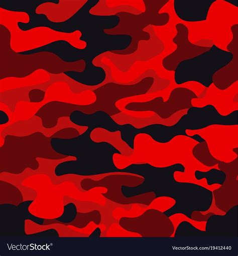 Camouflage Military Background Camo Bright Red Print Texture Vector