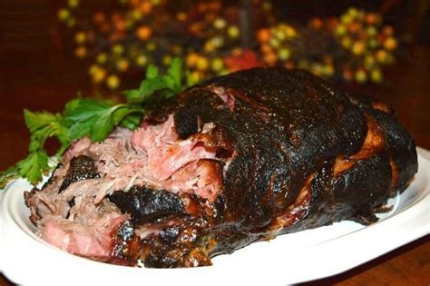 Spread remaining rub over pork shoulder. Smoked Pork Roast - Barbecue Basket | Recipe | Pork roast ...