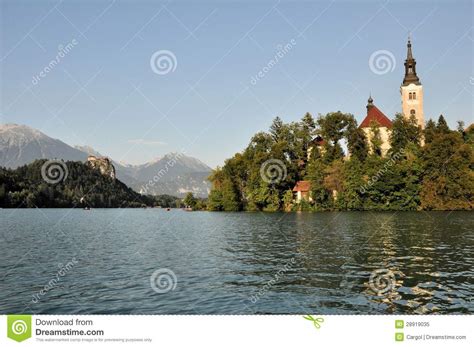 Lake Bled Slovenia Stock Image Image Of Scenery Church