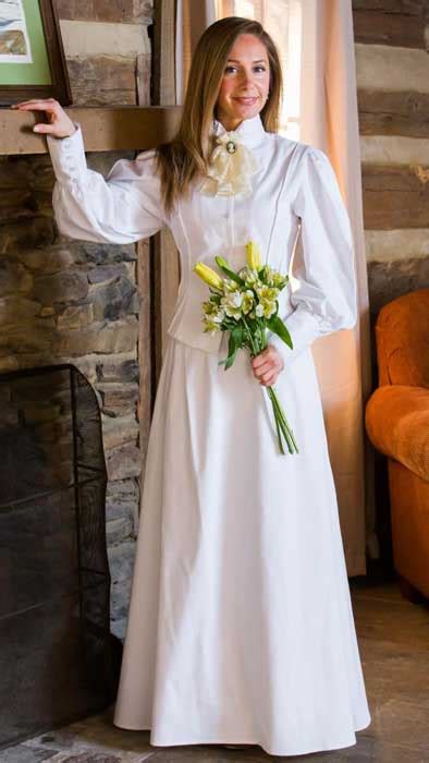 Long & short lace vintage style wedding gowns are also available. Frontier Classics Old West Two Piece Wedding Ensemble ...