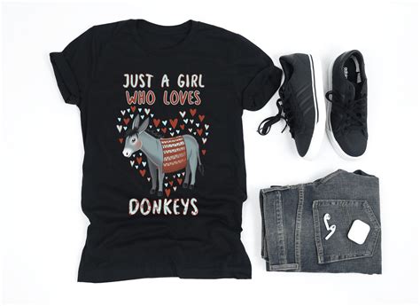 Just A Girl Who Loves Donkeys Shirt Donkey Lover Shirt Etsy Goat