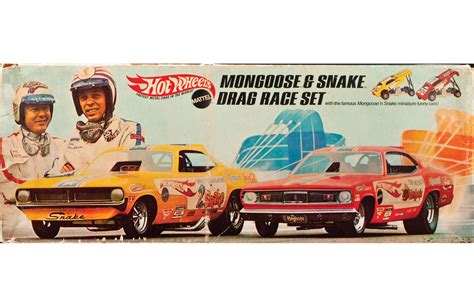 Hot Wheels Mongoose And Snake Drag Race Set In Box