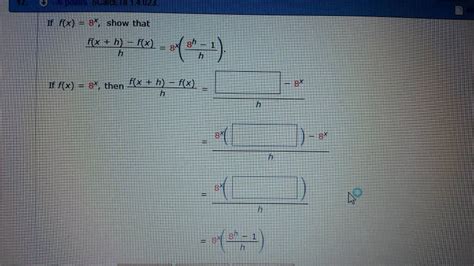 solved if f x 8 x show that f x h f x h 8 x 8 h