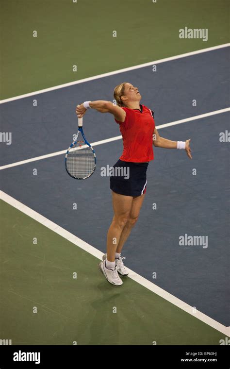 Kim Clijsters Bel Competing In The Womens Singles Final At The 2009
