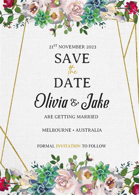 Save The Date Invitation Templates Editable With Ms Word Download